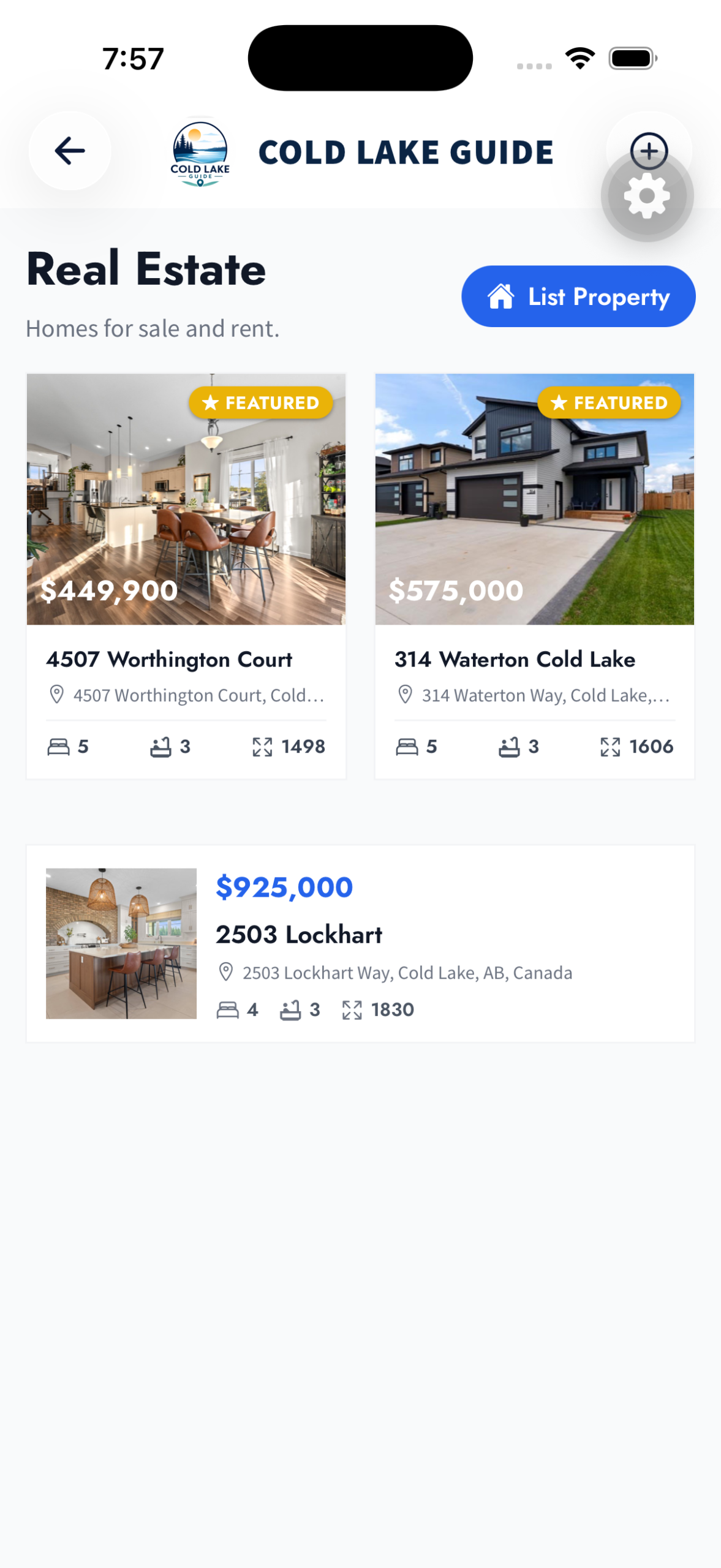 Cold Lake App